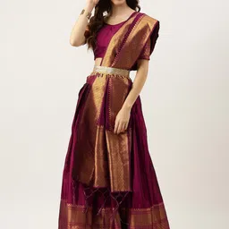 Payu Semi-Stitched Lehenga & Unstitched Blouse With Dupatta-picture-47