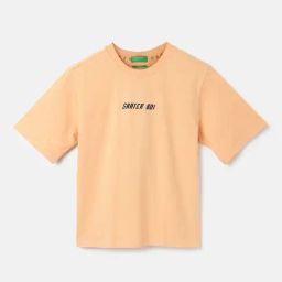 United Colors of Benetton Kids Peach Printed T-Shirt-picture-12