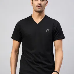 Club York Black Regular Fit V-Neck T-Shirt-image-94
