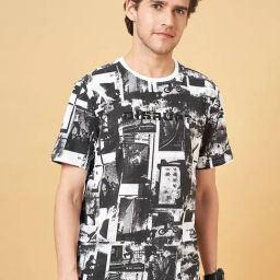 Street 808 By Pantaloons Snow White Regular Fit Printed T-Shirt-image-44