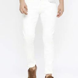 Spykar White Cotton Slim Fit Jeans-image-33