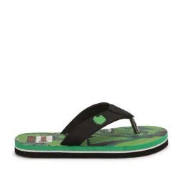 Disney by Bata Kids Black & Green Flip Flops-image-22