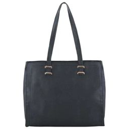 Toteteca Black Solid Medium Tote Handbag-13