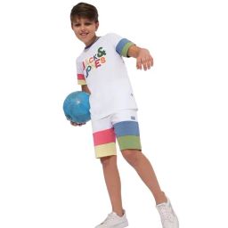 Jack & Jones Junior Kids White Cotton Graphic T-Shirt-picture-49