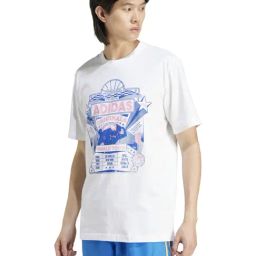 Adidas Originals White Regular Fit Printed Sports T-Shirt-image-100
