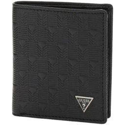 GUESS Black Textured Leather Bi-Fold Wallet-image-89
