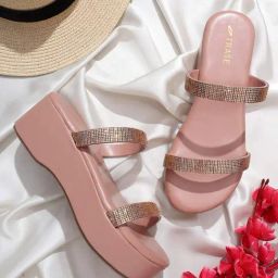 Trase Women's Peach Casual Wedges-image-82