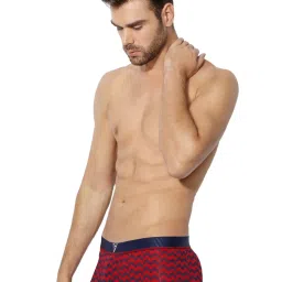 Van Heusen Red Regular Fit Printed Trunks image 3