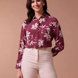 U.S. Polo Assn. Maroon Printed Shirt-image-28