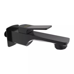 CERA Sylvina Bib Cock Quarter Turn Wall Mount PVD Finish Black Matte with Wall Flange and Aerator, F1021151BM-image-81