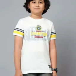 Cantabil Kids Off-White Printed T-Shirt-picture-42