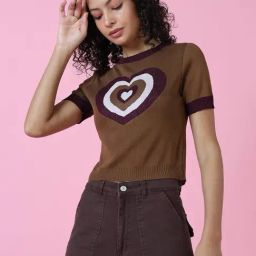 showoffff SHOWOFF Brown Printed Top-picture-49
