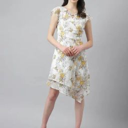 Latin Quarters Multicolor Floral Print High Low Dress-picture-45