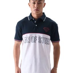 The Souled Store Superman: Man Of Steel Multicolor Regular Fit Polo T-Shirt-image-22