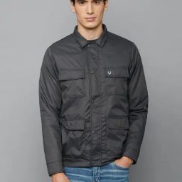 Allen Solly Grey Regular Fit Shirt Collar Jacket-picture-31