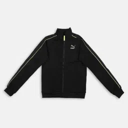 Puma Kids Black Logo Full Sleeves Jacket-image-80