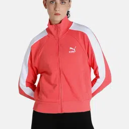 Puma Pink Cotton Printed Jacket-11