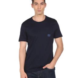 Arrow New York Navy Cotton Regular Fit T-Shirt-picture-31