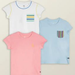 XY Life Kids Multicolor Cotton Printed T-Shirt (Pack of 3)-image-100