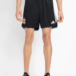 adidas Black ARGENTINA 22 HOME Striped Sports Shorts-image-8