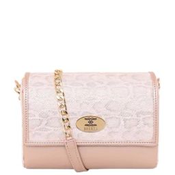 Esbeda Pink Textured Small Sling Handbag-image-14