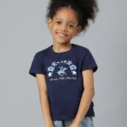 Beverly Hills Polo Club Kids Navy Cotton Printed Tee-image-80