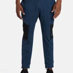 Puma Blue & Black Regular Fit Printed Sports Trackpants-image-70