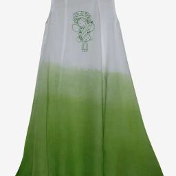 Kiddopanti Kids White & Green Color Block Kurta-image-77