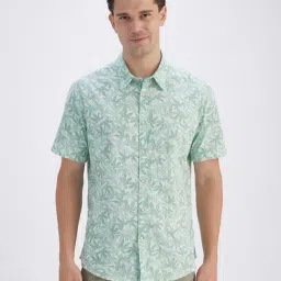 Pepe Jeans Blue Cotton Regular Fit Floral Print Shirt-picture-45