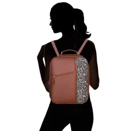 ZOUK 20 Ltrs Brown Medium Laptop Backpack image 2