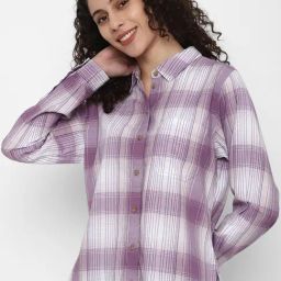 American Eagle Outfitters Purple Chequered Shirt-picture-43
