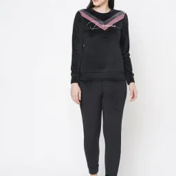 Sweet Dreams Black Graphic Print Sweatshirt With Pyjamas-image-47