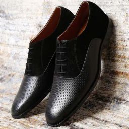 Louis Stitch Men's Suede Black Oxford Shoes-image-96