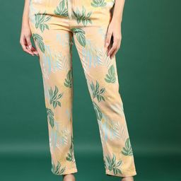 V-Mart Women Printed Mid Rise Inner Elastic Lounge Pant-picture-27