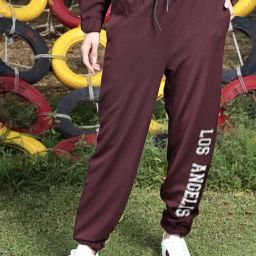 Sera Brown Printed Joggers-image-96