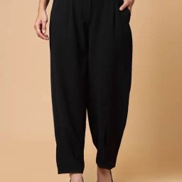 Melon by PlusS Black Regular Fit Mid Rise Trousers-image-30