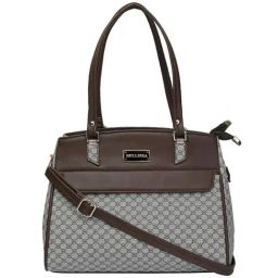 Bellissa Grey & Brown Printed Medium Shoulder Handbag-image-46
