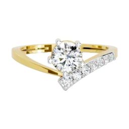 Sparkles Lab Grown Diamond 14k (585) Yellow Gold Ring for Women-picture-2