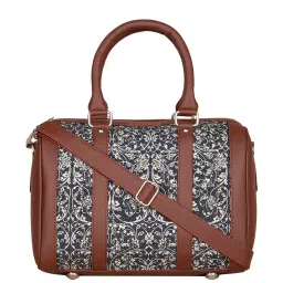 ZOUK Black Printed Medium Handbag image 1