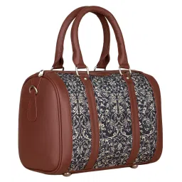 ZOUK Black Printed Medium Handbag image 5