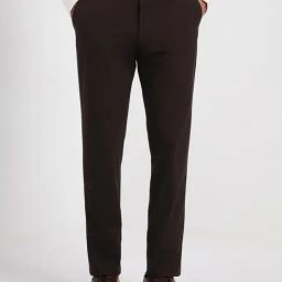 Allen Solly Brown Blended Slim fit Solid Formal Trousers-image-57