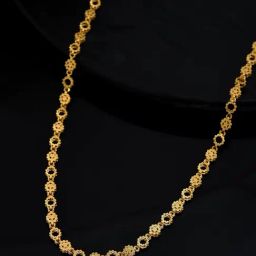 VOJ Gold Plated Geometric Shaped Chain-image-1