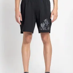Adidas Black Regular Fit Printed Sports Shorts-picture-34