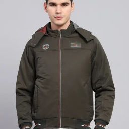 Monte Carlo Olive Regular Fit Hooded Jacket-image-19