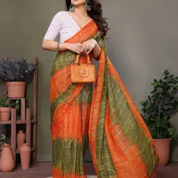 yourwish Colourblocked Sequinned Pure Georgette Saree-1