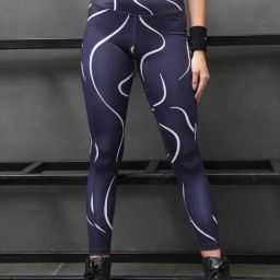 Soie Dark Navy Printed Tights-picture-44