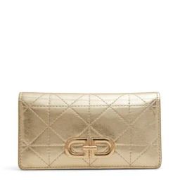 Aldo Nanalet Golden Synthetic Quilted Bi-Fold Wallet-image-10