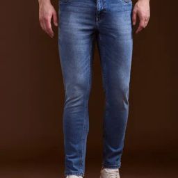 The Bear House Blue Skinny Fit Solid Jeans-image-76