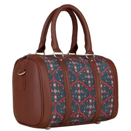 ZOUK Blue Printed Medium Handbag image 5