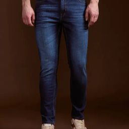 The Bear House Blue Skinny Fit Solid Jeans-image-77